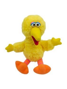 Playskool Sesame Street Big Bird Plush 13" Vintage 1986 Retro Stuffed Animal Toy